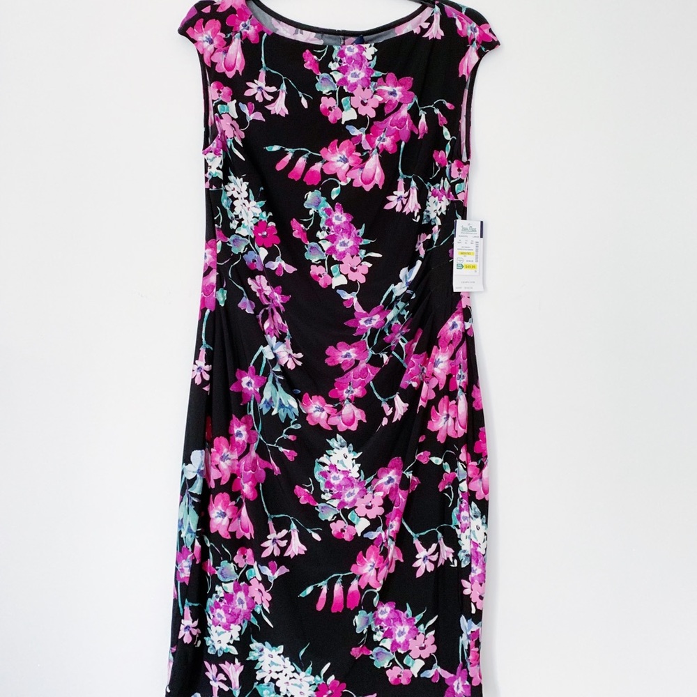 NWT Chaps Purple Floral Dress